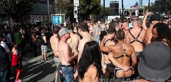  Nude in San Francisco does the Folsom Street Fair 2013